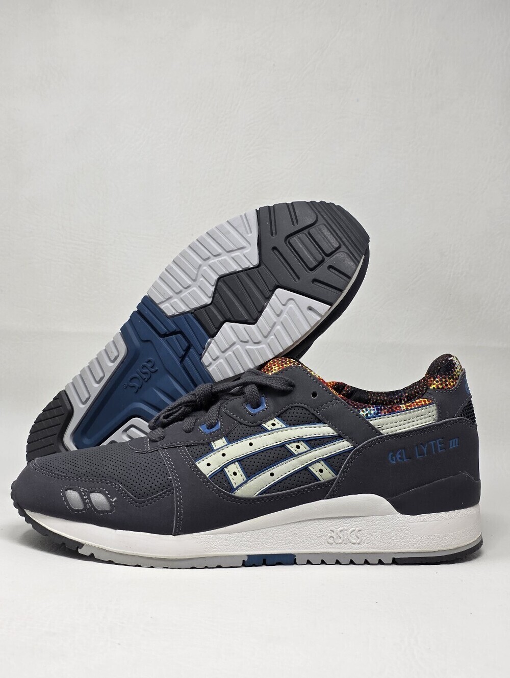 ASICS Gel Lyte III H499Y Women’s Size 11.5 Grey Blue Casual Sneakers Retro